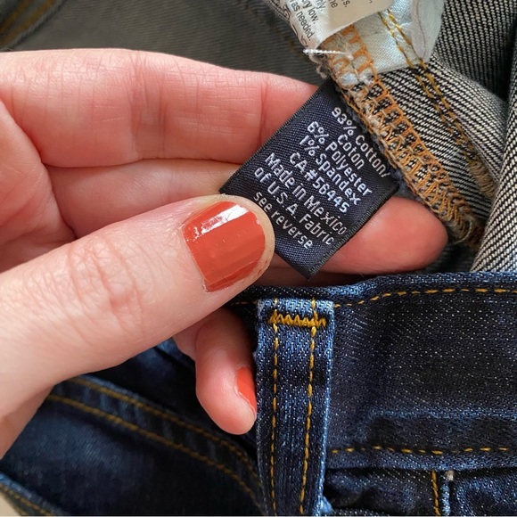 Jcrew Matchstick Jeans Womens XS Waist 25 Dark Blue Low Rise Slim Stretch J Crew - Picture 10 of 13